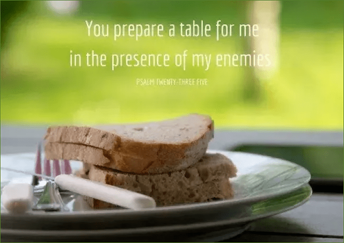 A Table In The Presence Of My&nbsp;Enemies